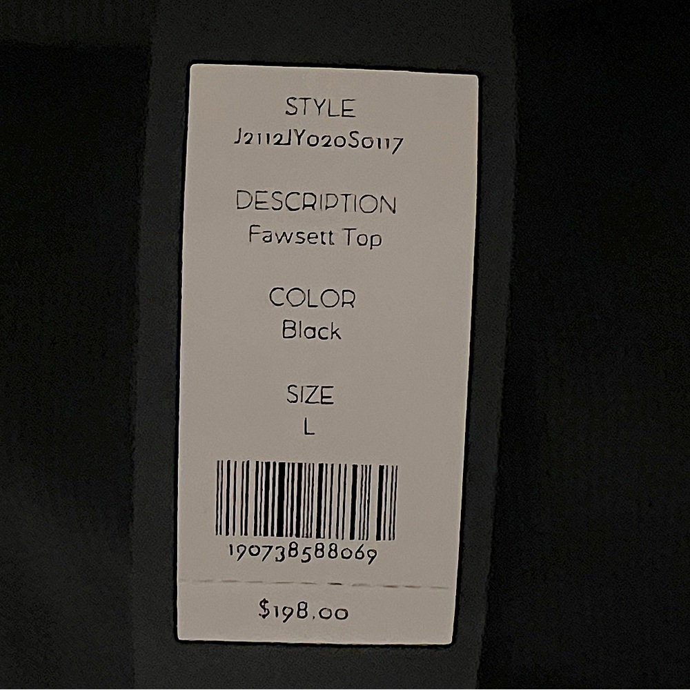 Veronica Beard ✘ NWT Black Off The Shoulder Fawsett Long Sleeve Foldover Top, L - Picture 6 of 8